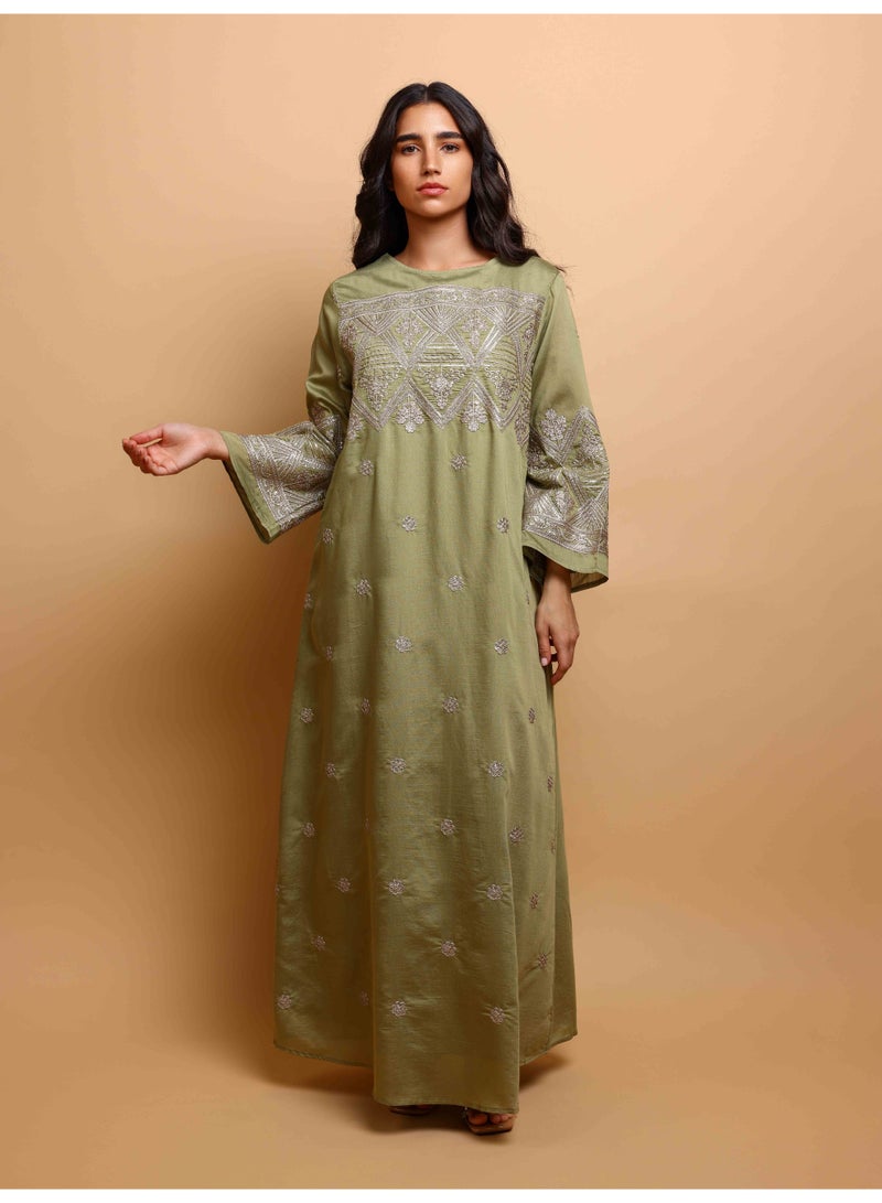 IKKXA Inaya Jalabiya IK4029 Green - Image 3